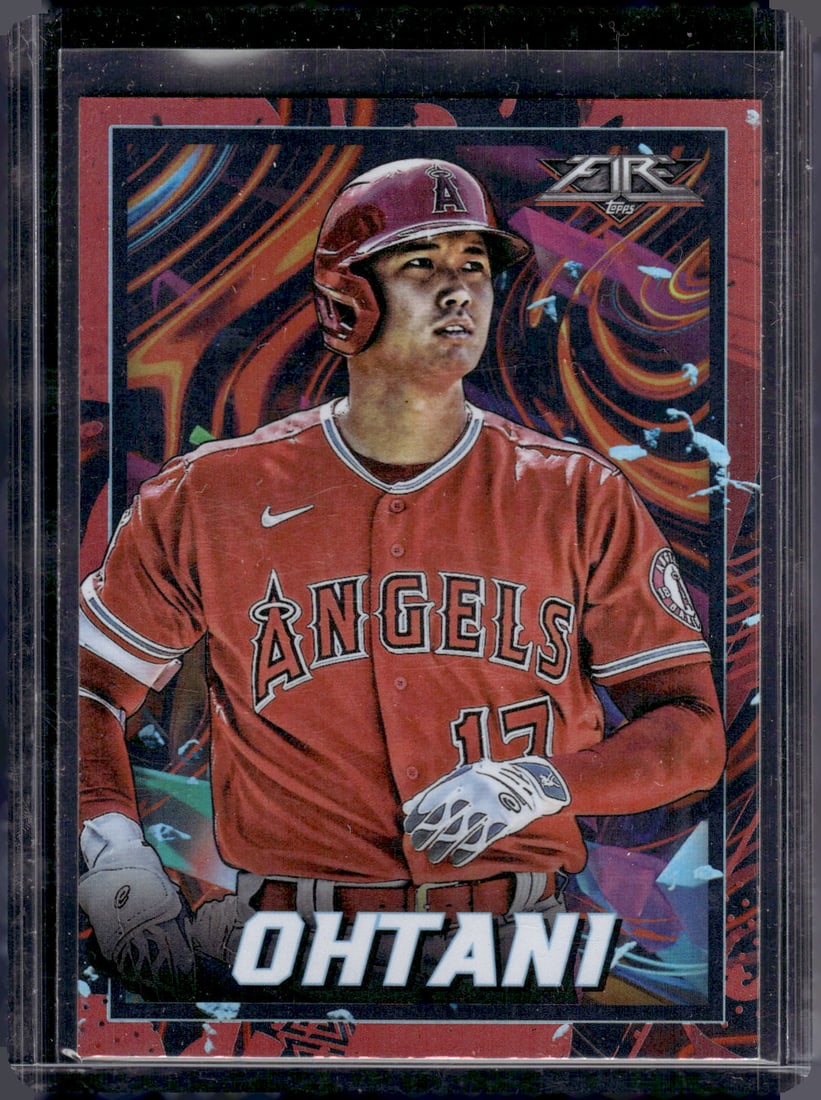 Shohei Ohtani Red Flame Foil 2022 Topps Fire #35 Angels, Dodgers (1 of 2)