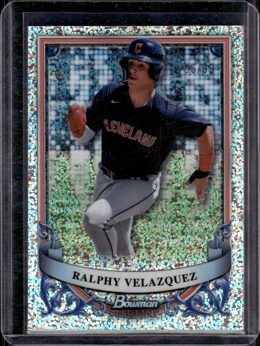 Ralphy Velazquez Speckle /99 2024 Bowman Sterling Prospects #BSP-2 Cleveland Guardians: Bowman Baseball MLB Trading & Sports Cards, Sports Cards for Sale Near Me, World Series & Hall of Fame Players, SP, SSP, Chrome, 1st Bowman, Auction Memorabilia Lots Sold On Line