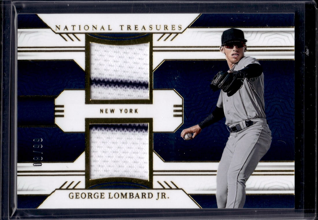George Lombard Jr. Dual Patch /99 2024 Panini National Treasures #GSD-GLJ Yankees (1 of 2)