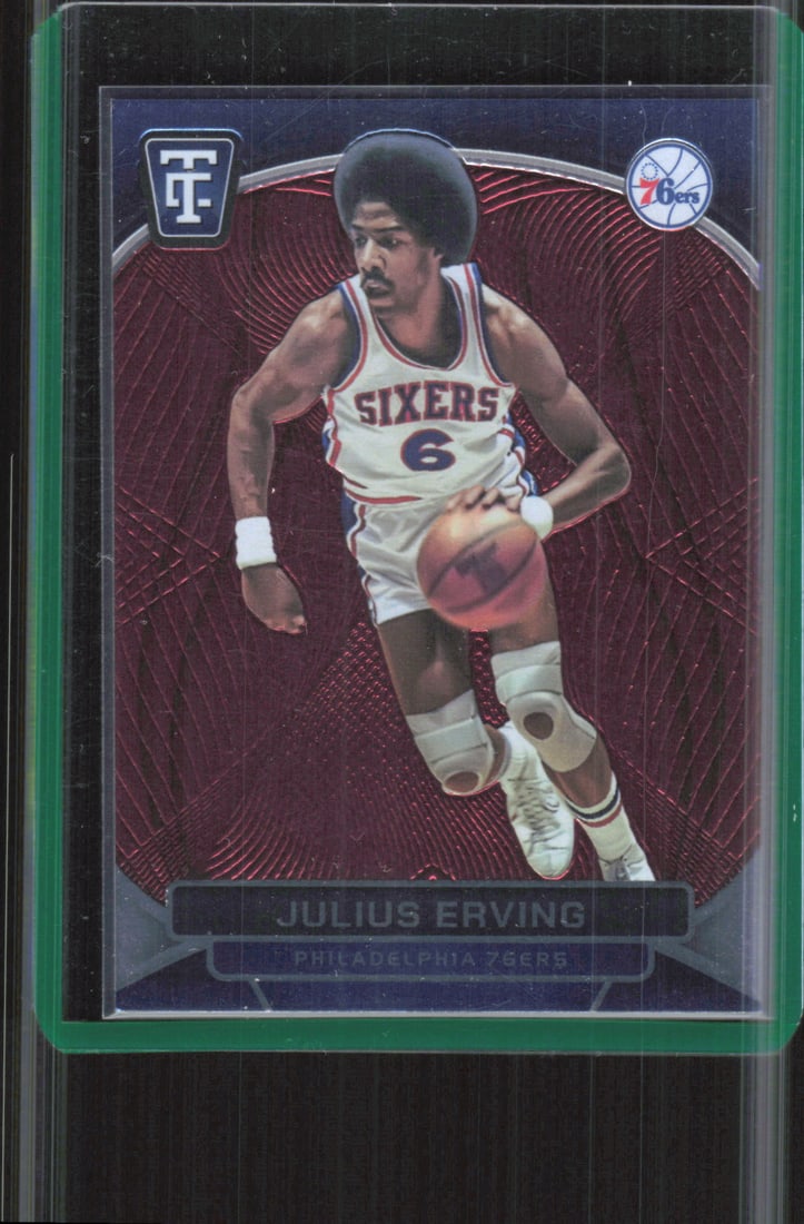 Julius Erving 2024-25 Panini Totally Certified #184 Basketball Card, Dr. J, Philadelphia 76ers (1 of 2)