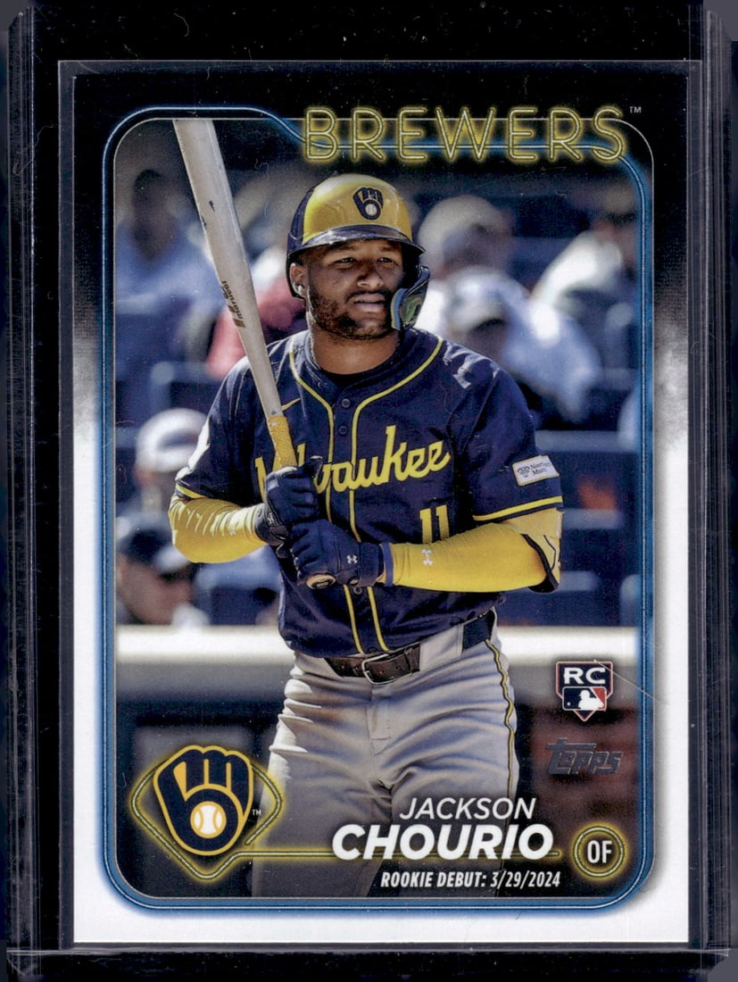 Jackson Chourio Rookie Card 2024 Topps Update #US155 Brewers: Topps Baseball MLB Trading & Sports Cards, Sports Cards for Sale Near Me, World Series & Hall of Fame Players Memorabilia, Refractors, X-Fractors, Numbered, SP, SSP, Valuable Auction Memorabilia Lots 