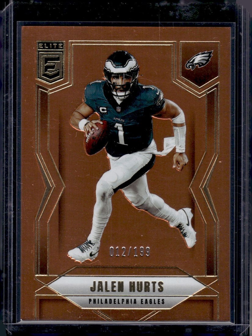 Jalen Hurts Orange /199 2025 Donruss Elite #22 Philadelphia Eagles (1 of 2)