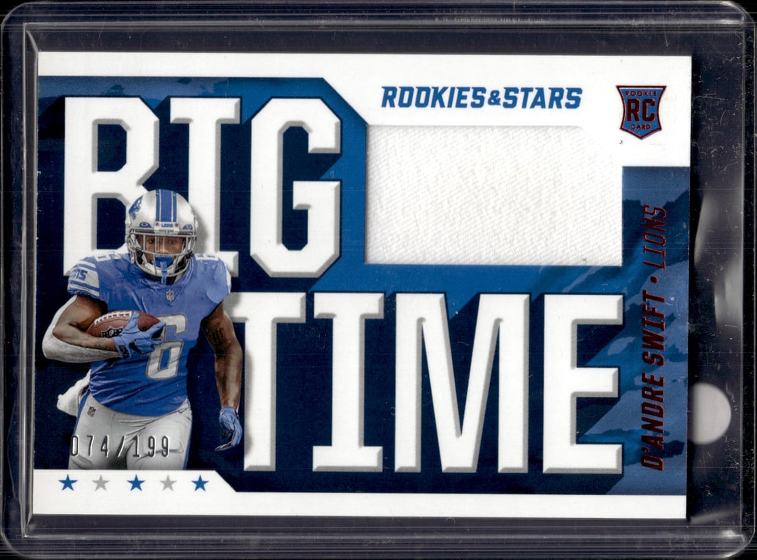 D'Andre Swift Rookie Card Patch /199 2020 Rookies & Stars #BT-DS Lions, Bears (1 of 2)