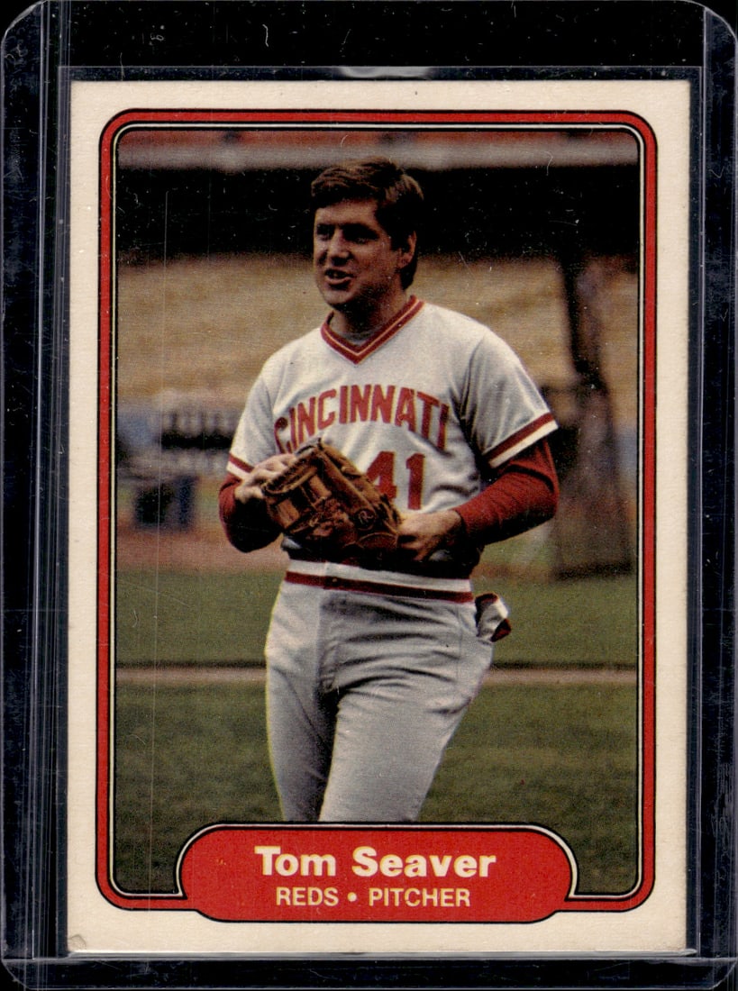 Tom Seaver 1982 Fleer #82 Cincinnati Reds Baseball Card (1 of 2)