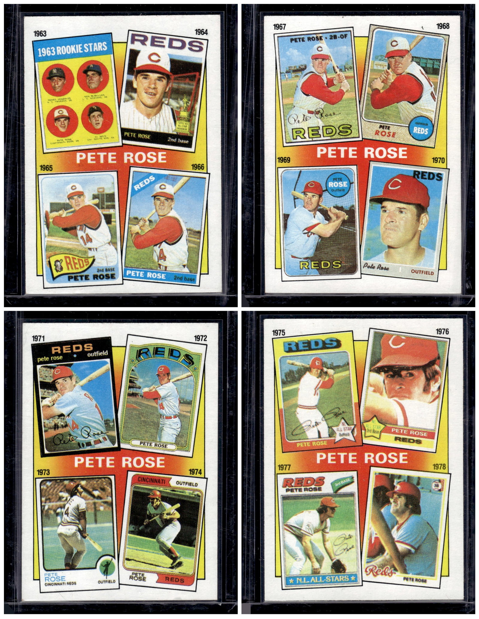 Lot of 4 1986 Topps Pete Rose The Pete Rose Years. All Different #2, #3, #4, #5 (1 of 2)