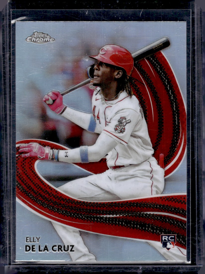 Elly De La Cruz Rookie Card Strokes 2024 Topps Chrome #S-22 Cincinnati Reds: Topps Baseball MLB Trading & Sports Cards, Sports Cards for Sale Near Me, World Series & Hall of Fame Players Memorabilia, Refractors, X-Fractors, Numbered, SP, SSP, Valuable Auction Memorabilia Lots 