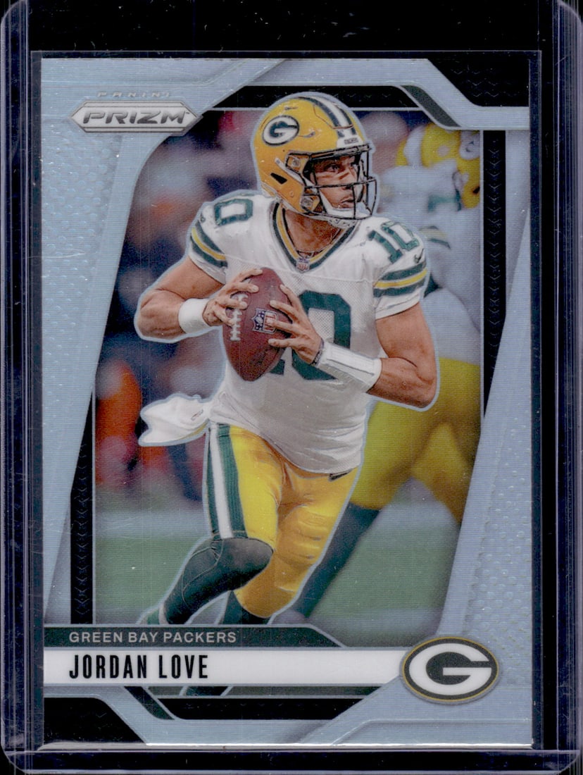 Jordan Love Silver Prizm 2024 Panini Prizm #101 Green Bay Packers: Panini Select, Prizm, Mosaic, Contenders, Zenith, Phoenix, Illusions, Absolute, Rookie NFL Sports Trading Cards, SP, SSP, Cards, Football Cards for Sale Near Me, Superbowl & Hall of Fame Player Cards,
