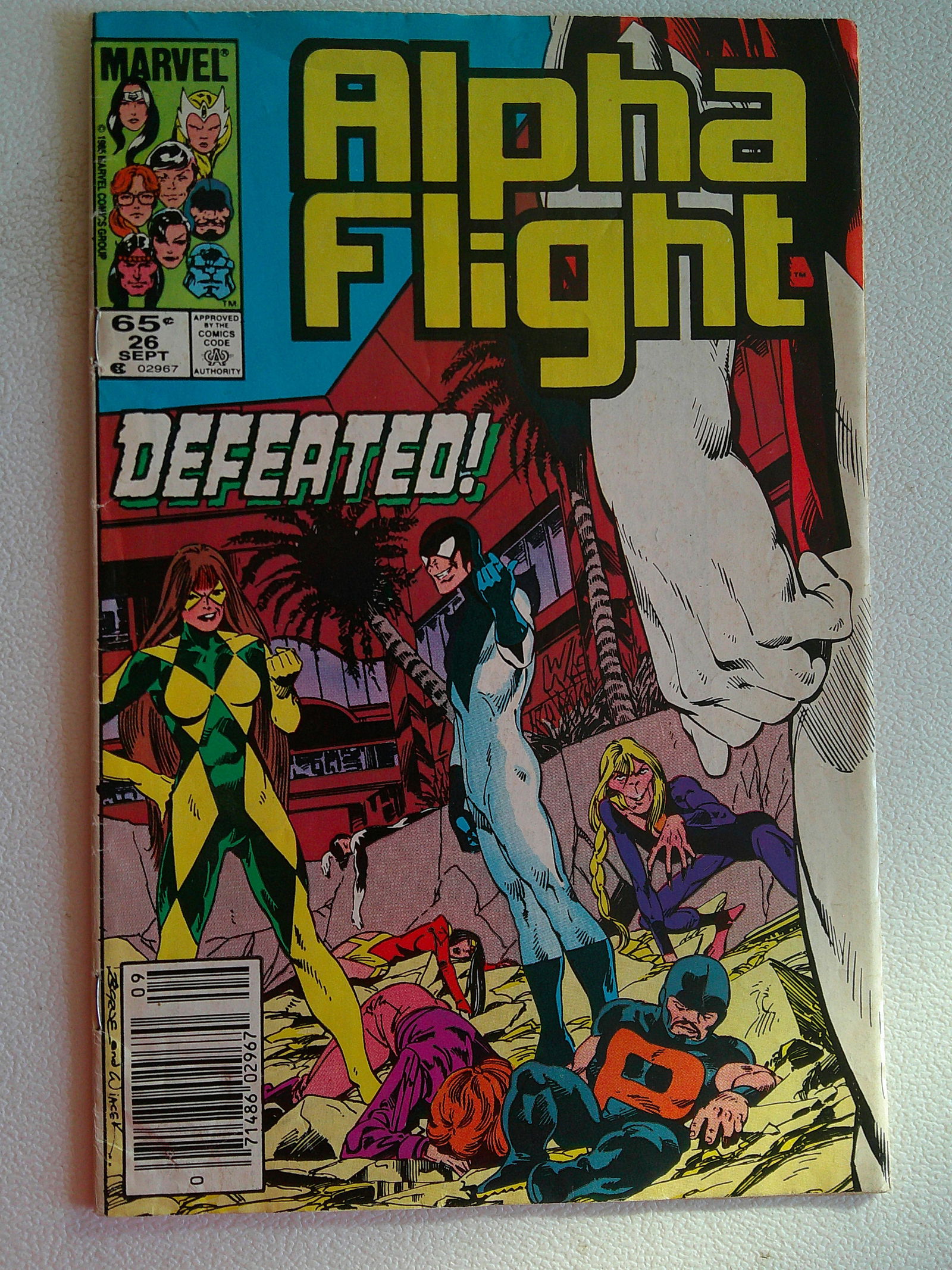 Alpha Flight Vintage Marvel Comic Book: 1985 #26 September, Super Heroes (1 of 3)