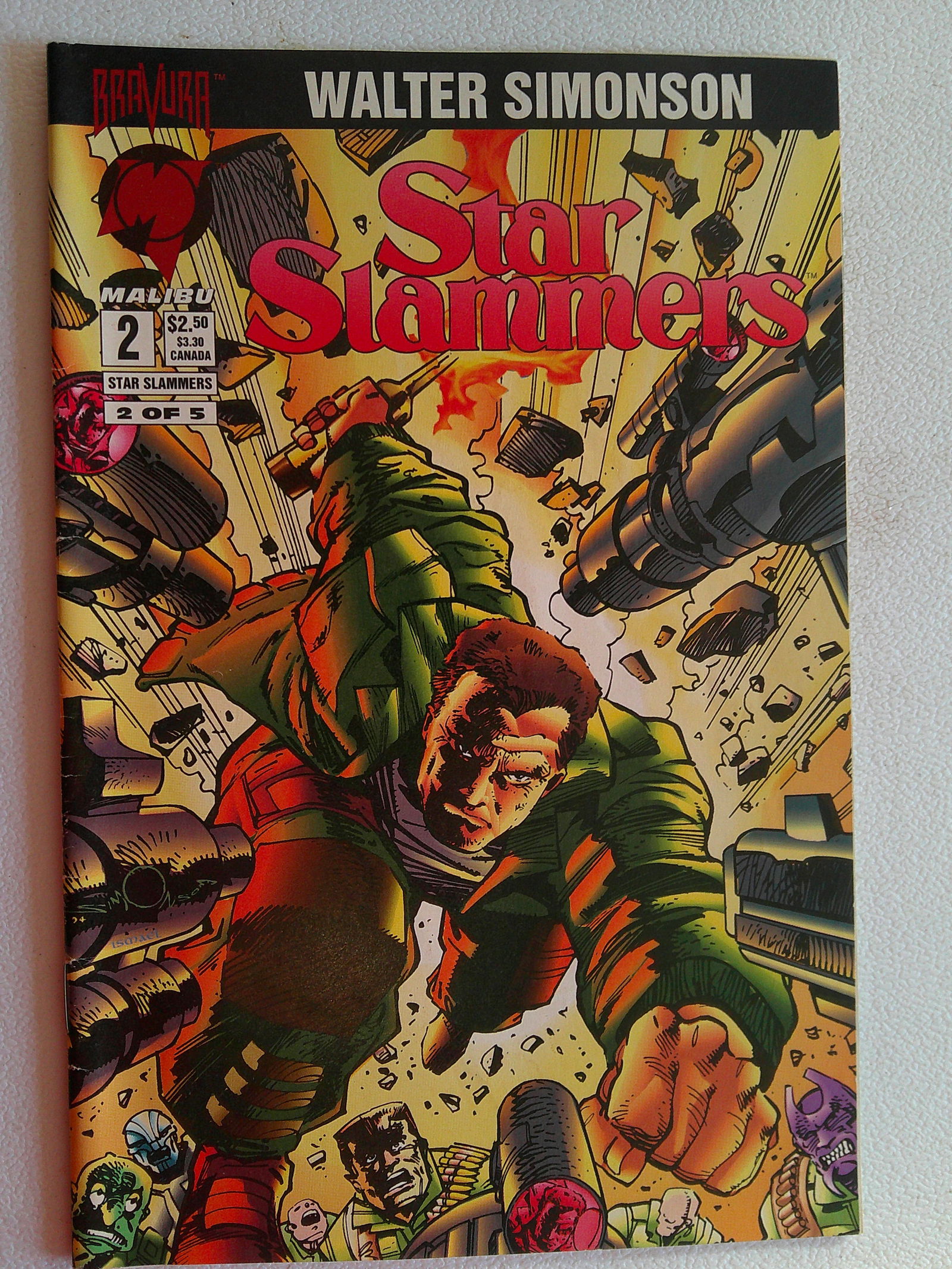 Star Slammers Vintage Malibu Comic Book: #2 Vol. 1 1994, 2nd in a 5 Part Series (1 of 4)