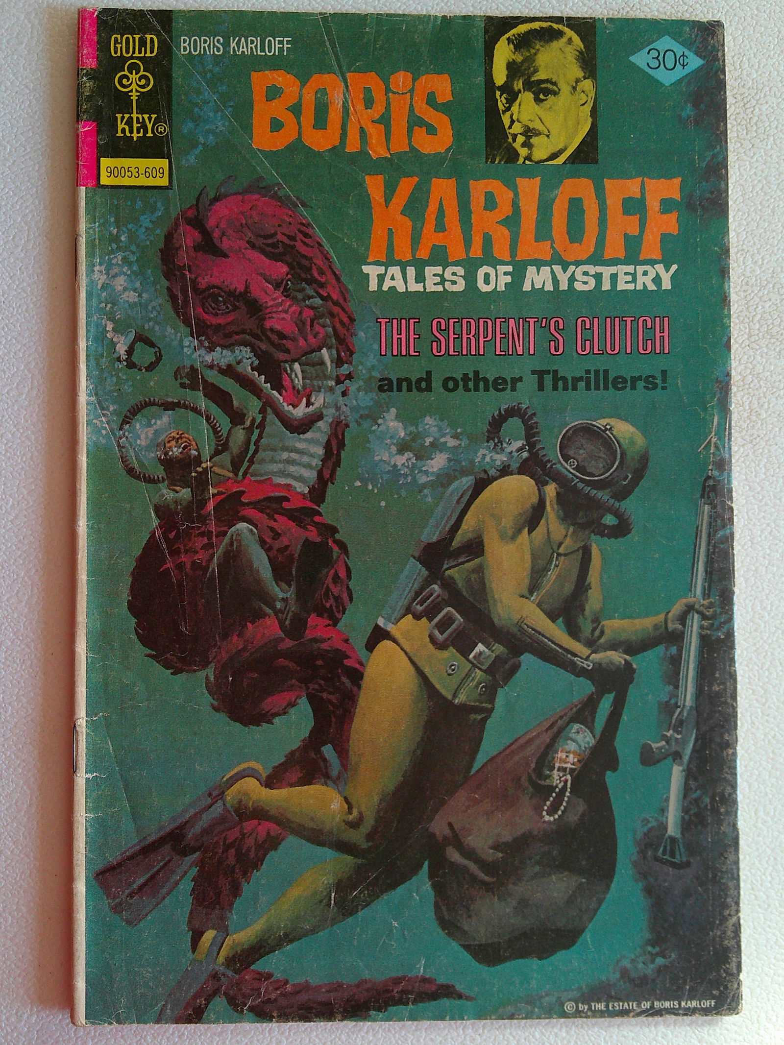 Boris Karloff Tales of Mystery Vintage Dell Comic Book: 1976 #70, The Serpent's Clutch (1 of 8)