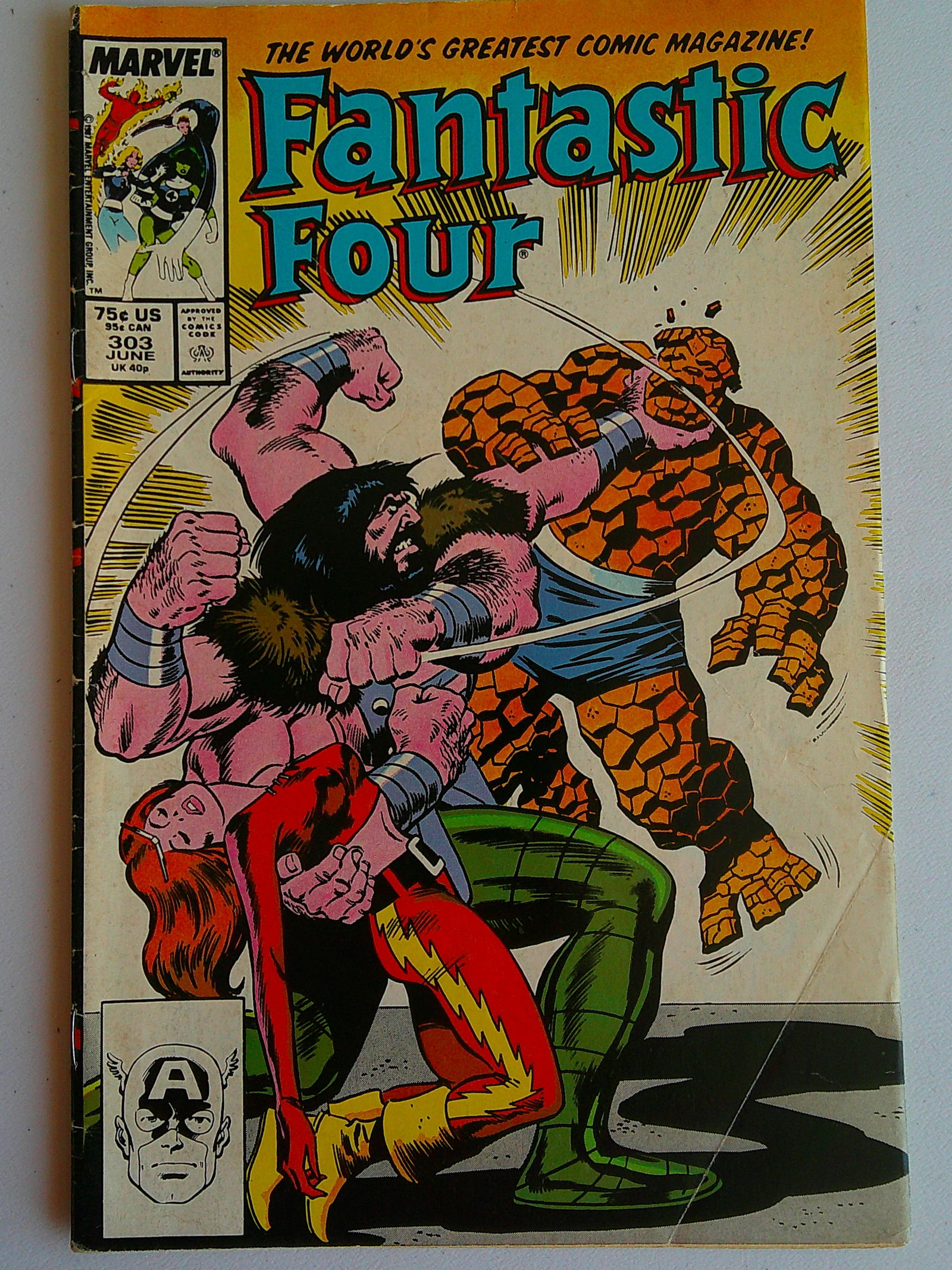 Fantastic Four Vintage Marvel Comic Book: 1987 Volume 1 #303 June Direct Edition (1 of 4)