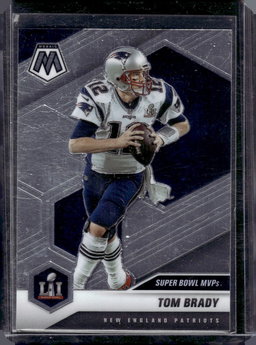 Tom Brady Super Bowl MVPs 2021 Panini Mosaic #284 New England Patriots: Panini Select, Prizm, Mosaic, Contenders, Zenith, Phoenix, Illusions, Absolute, Rookie NFL Sports Trading Cards, SP, SSP, Cards, Football Cards for Sale Near Me, Superbowl & Hall of Fame Player Cards,