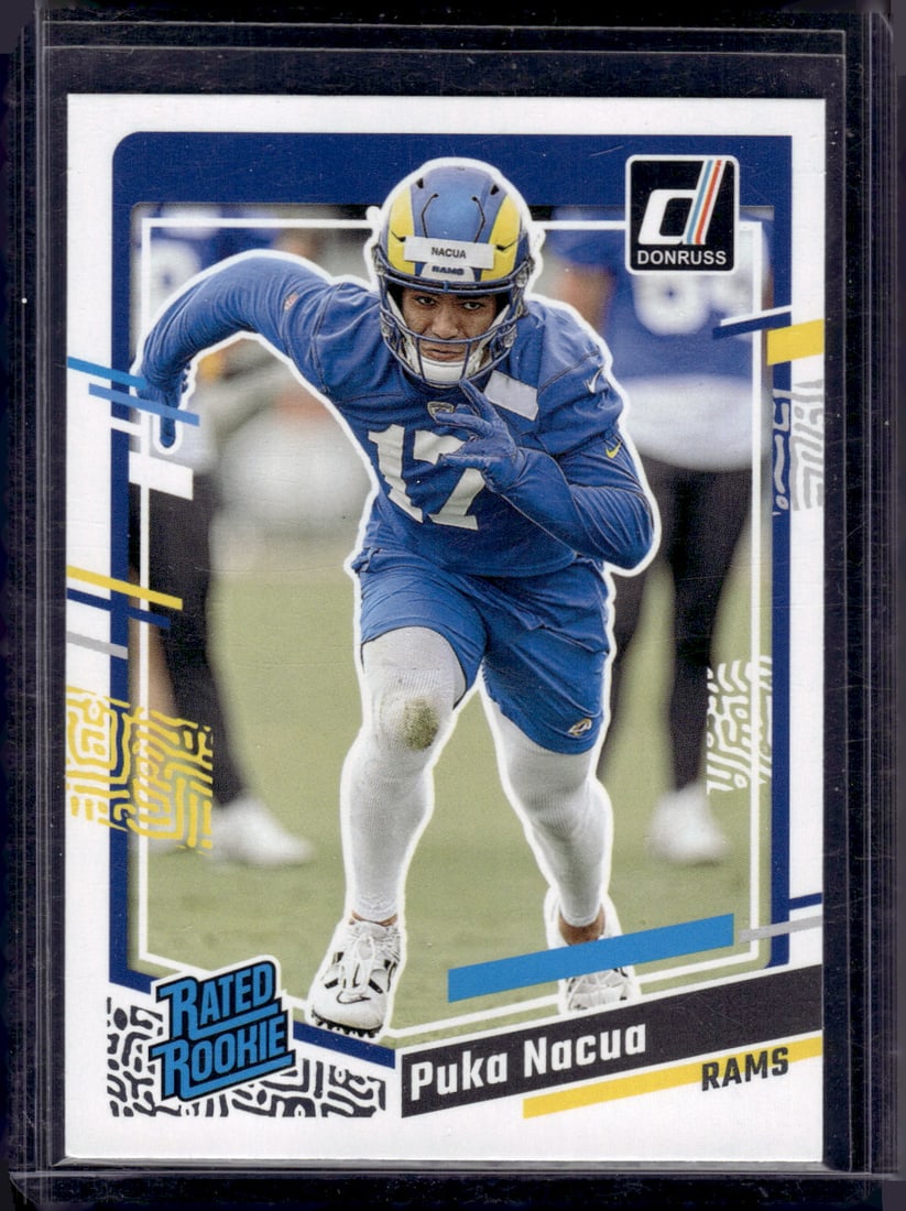Puka Nacua Rookie Card 2023 Panini Donruss #357 Los Angeles Rams: Panini Select, Prizm, Mosaic, Contenders, Zenith, Phoenix, Illusions, Absolute, Rookie NFL Sports Trading Cards, SP, SSP, Cards, Football Cards for Sale Near Me, Superbowl & Hall of Fame Player Cards,