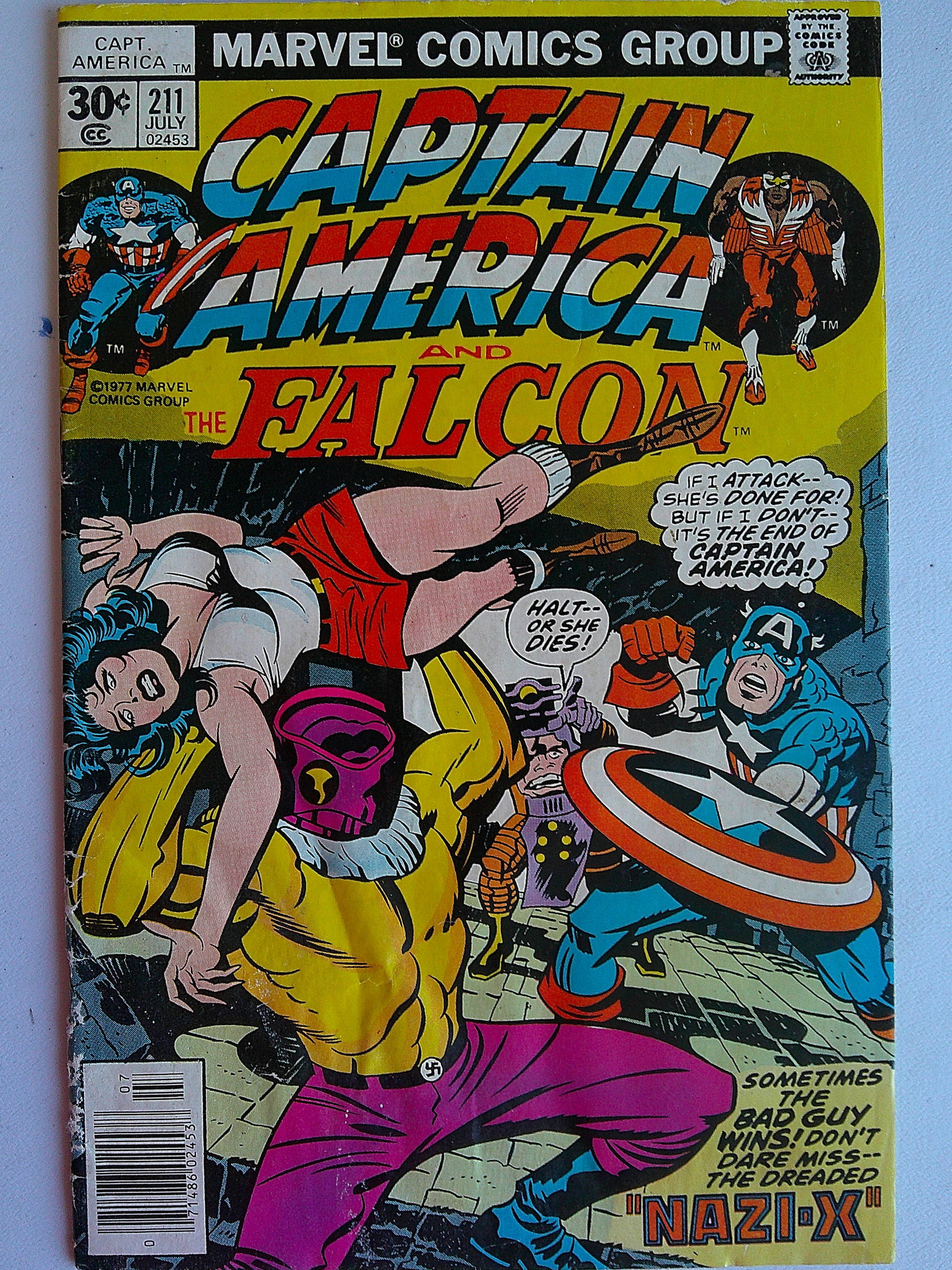 Captain America & Falcon Vintage Marvel Comic Book: 1977 #211 July (1 of 5)