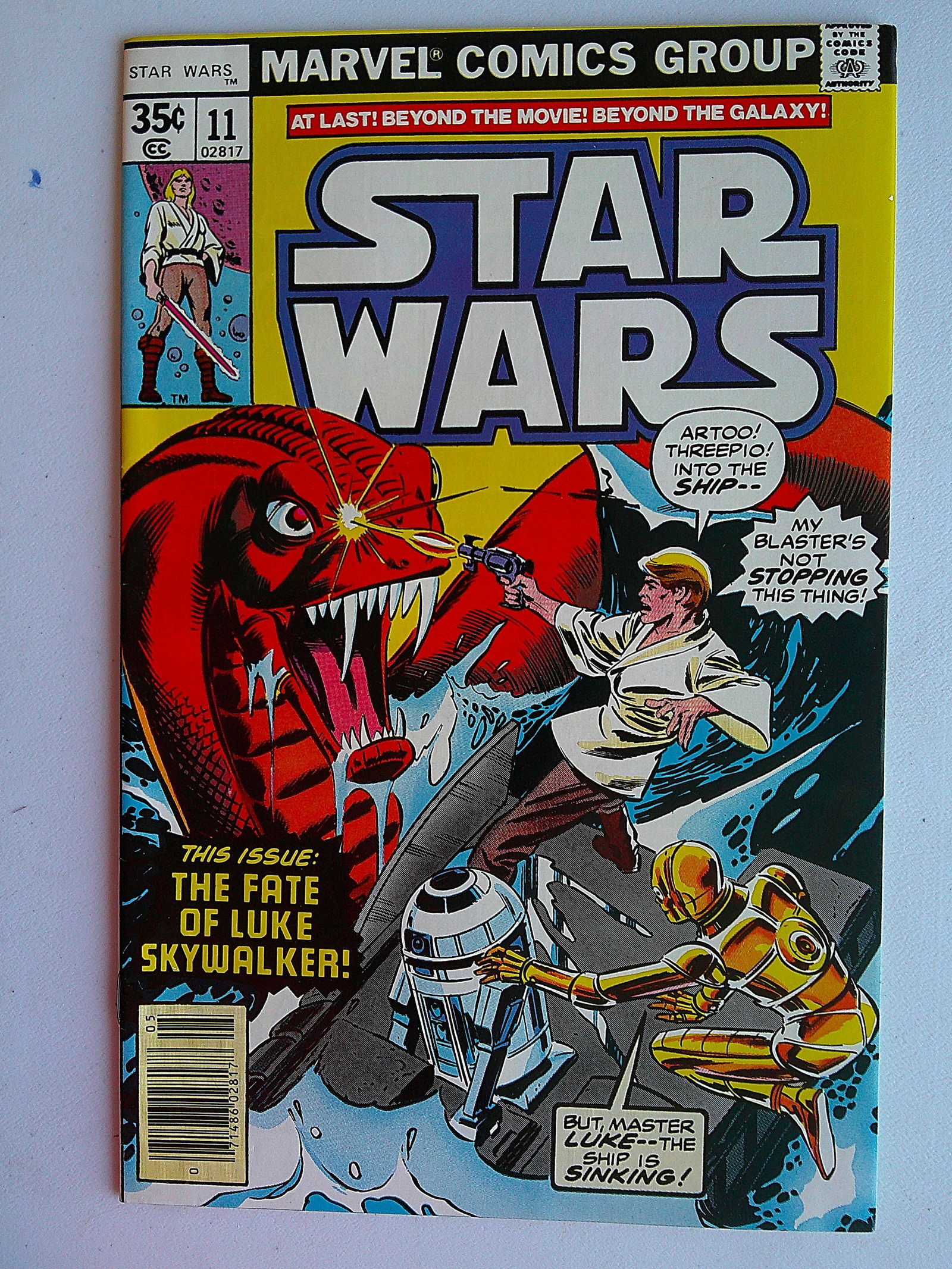 Star Wars Vintage Marvel Comic Book: 1978 #11 Volume 1 May, "The Fate of Luke Skywalker" (1 of 6)