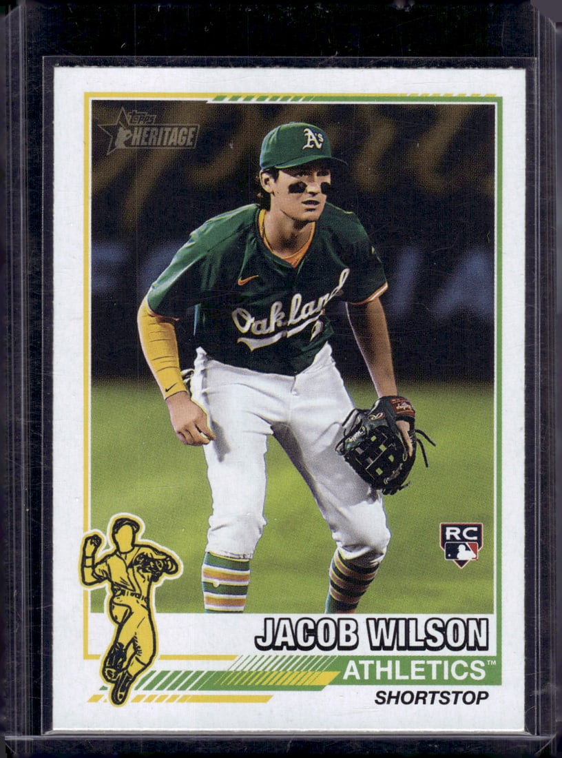 Jacob Wilson Rookie Card Redefined Green Back 2025 Topps Heritage #76R-18 Athletics: Topps Baseball MLB Trading & Sports Cards, Sports Cards for Sale Near Me, World Series & Hall of Fame Players Memorabilia, Refractors, X-Fractors, Numbered, SP, SSP, Valuable Auction Memorabilia Lots 