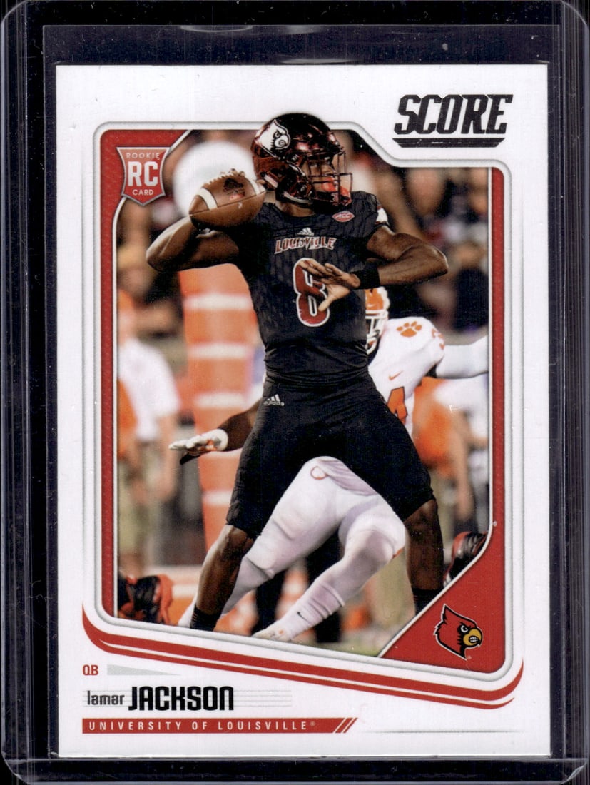 Lamar Jackson Rookie Card 2018 Panini Score #352 Baltimore Ravens (1 of 2)