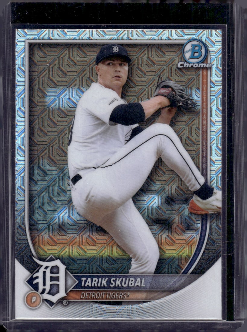 Tarik Skubal Mojo Refractor 2025 Bowman Chrome #20 Detroit Tigers: Bowman Baseball MLB Trading & Sports Cards, Sports Cards for Sale Near Me, World Series & Hall of Fame Players, SP, SSP, Chrome, 1st Bowman, Auction Memorabilia Lots Sold On Line