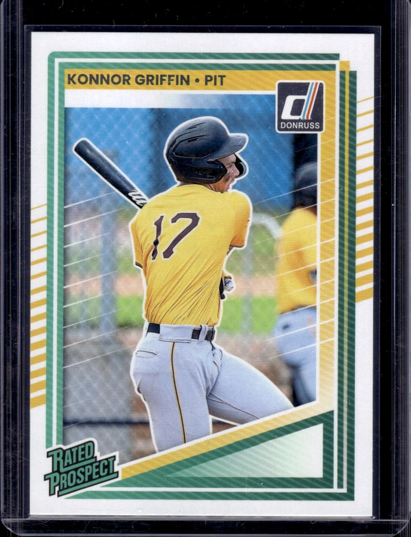 Konnor Griffin Rated Prospect 2025 Panini Donruss #123 Pittsburgh Pirates: Panini Baseball MLB Trading & Sports Cards, Sports Cards for Sale Near Me, Prizm, Mosaic, Select, SP, SSP, Auction Memorabilia Lots for Sale On Line, World Series & Hall of Fame Players