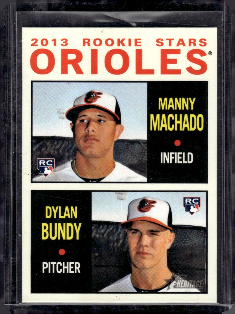 Manny Machado Dylan Bundy Rookie Stars 2013 Topps Heritage #201 Baltimore Orioles (1 of 2)