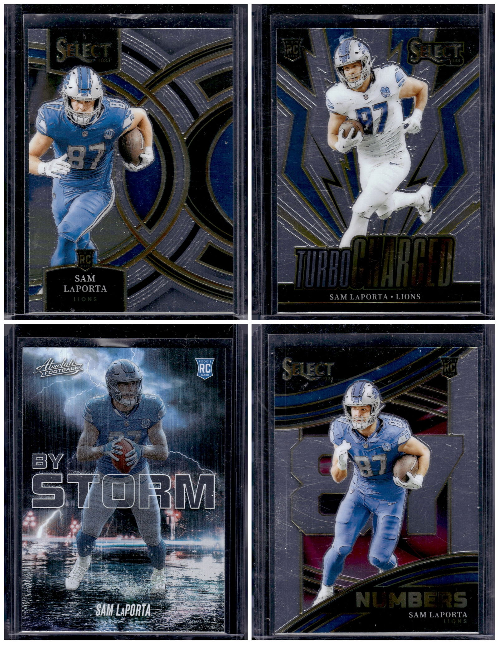 Lot of 4 Sam LaPorta Rookie Cards. All Different, All Panini, See Pictures (1 of 1)