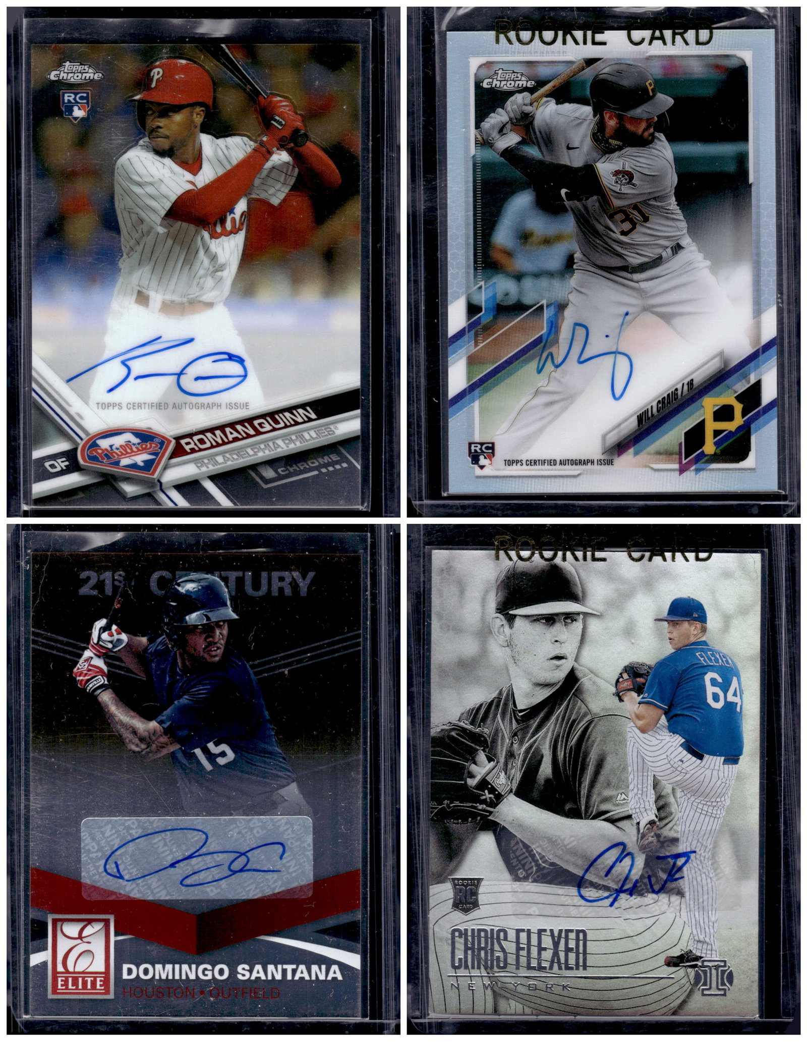 Lot of 4 Baseball Rookie & Prospect Autos (1 of 1)