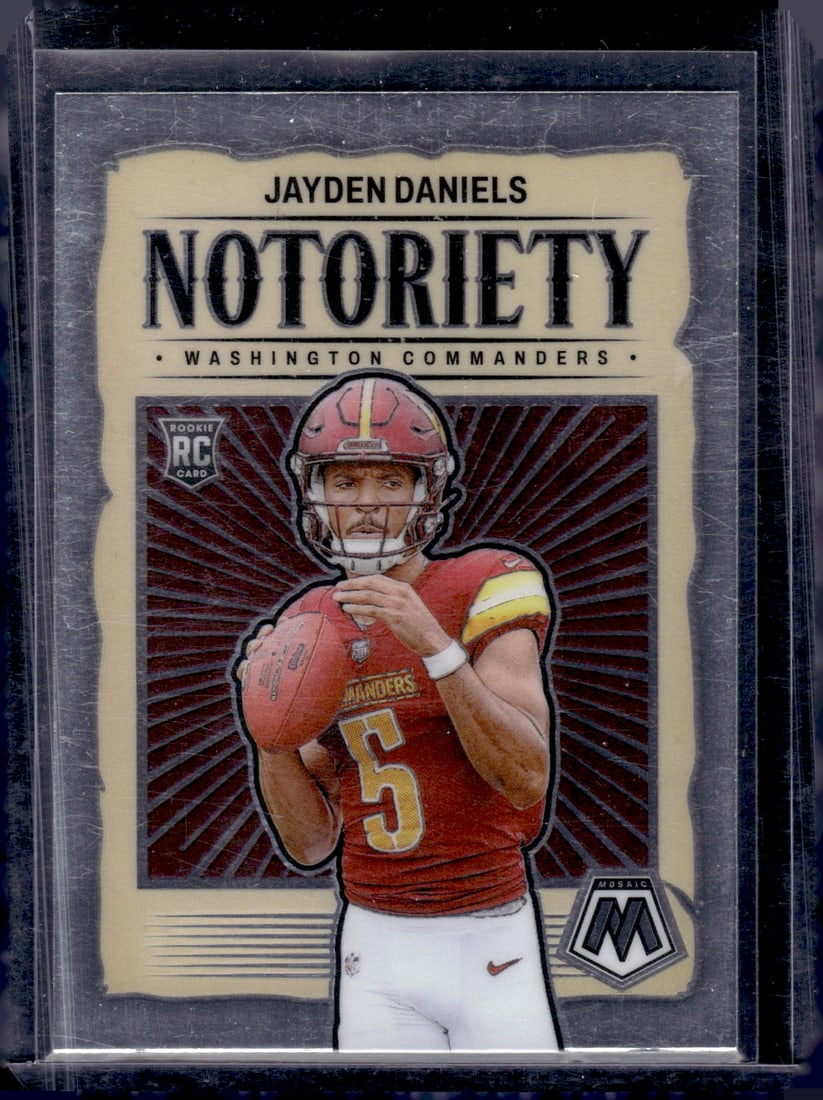 Jayden Daniels Rookie Card Notoriety 2024 Panini Mosaic #19 Commanders: Panini Select, Prizm, Mosaic, Contenders, Zenith, Phoenix, Illusions, Absolute, Rookie NFL Sports Trading Cards, SP, SSP, Cards, Football Cards for Sale Near Me, Superbowl & Hall of Fame Player Cards,