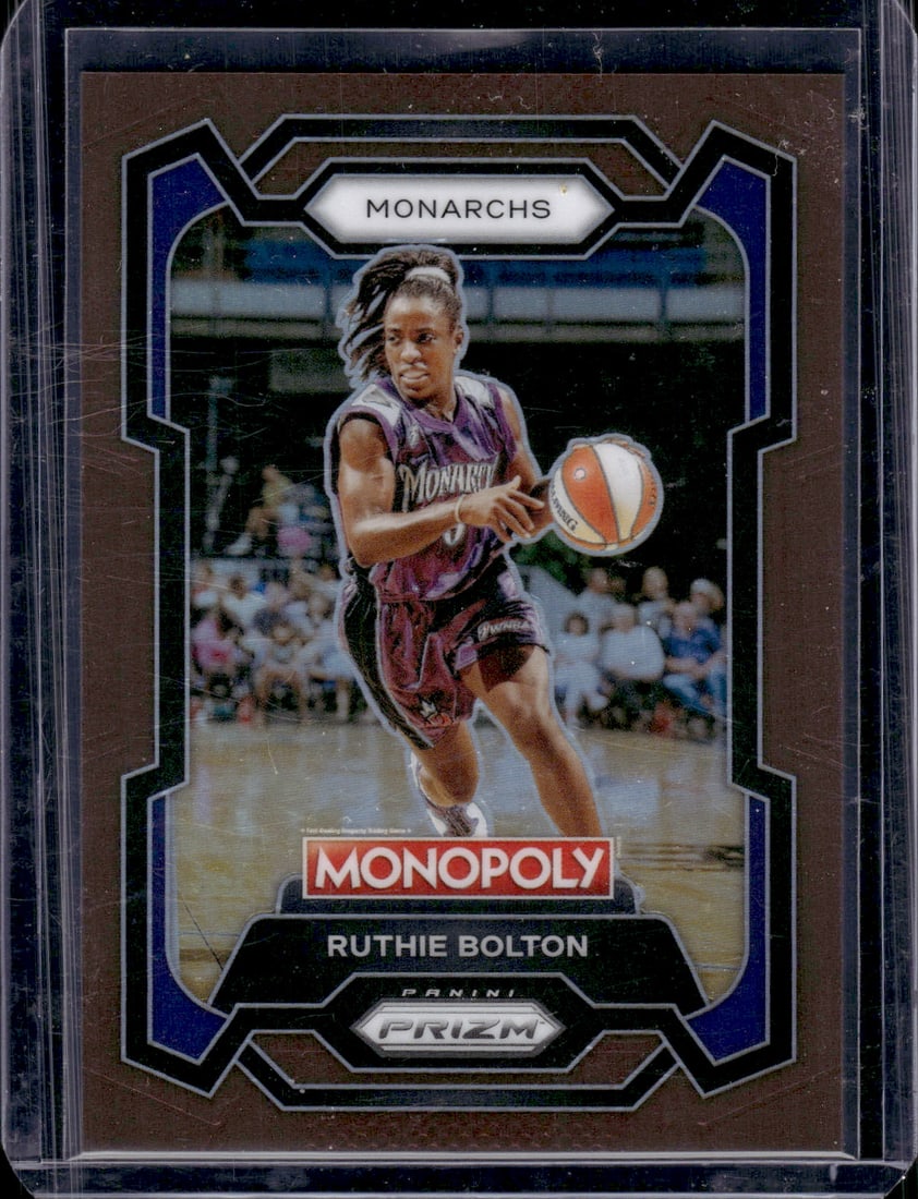Ruthie Bolton Brown Prizm /249 2024 Panini WNBA Monopoly Prizm #14: Panini Select, Prizm, Mosaic, Contenders, Revolution, Phoenix, NBA Hoops, Rookie NFL Sports Trading Cards, Silver, SP, SSP, Wave Prizms, Numbered Cards, Basketball sports Cards for Sale Near Me, NBA C