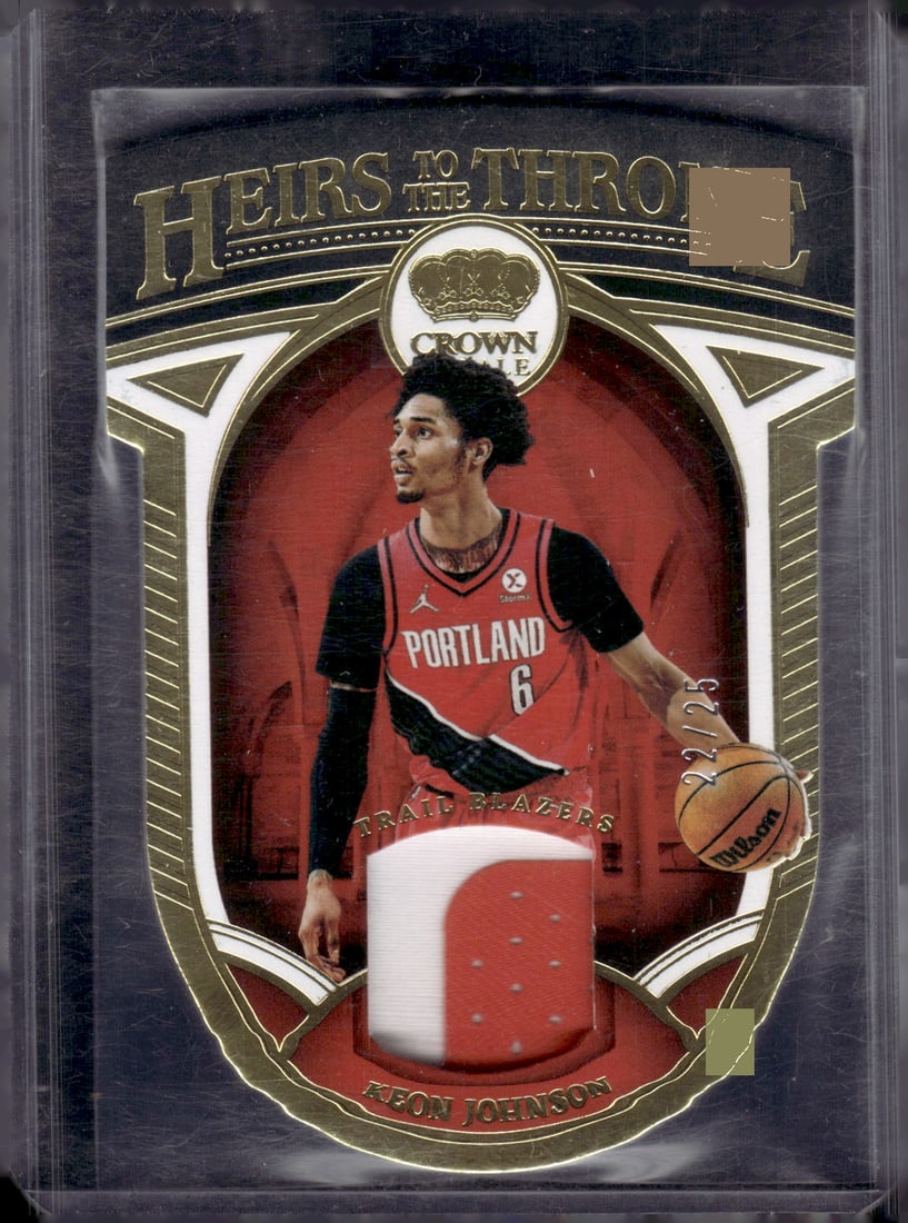 Keon Johnson Die Cut Patch /25 2021-22 Crown Royale #HT-KJN Portland Trail Blazers (1 of 2)