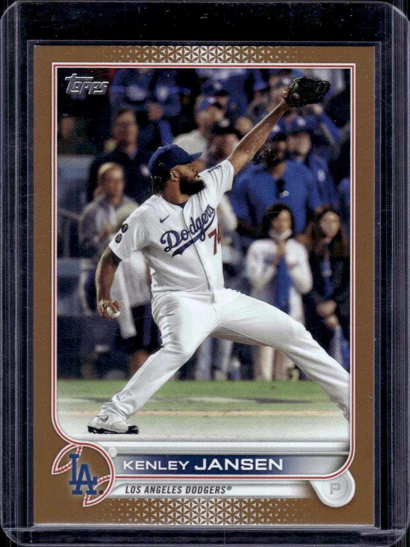 Kenley Jansen Gold /2022 2022 Topps #395 Dodgers Baseball Card: Topps Baseball MLB Trading & Sports Cards, Sports Cards for Sale Near Me, World Series & Hall of Fame Players Memorabilia, Refractors, X-Fractors, Numbered, SP, SSP, Valuable Auction Memorabilia Lots 