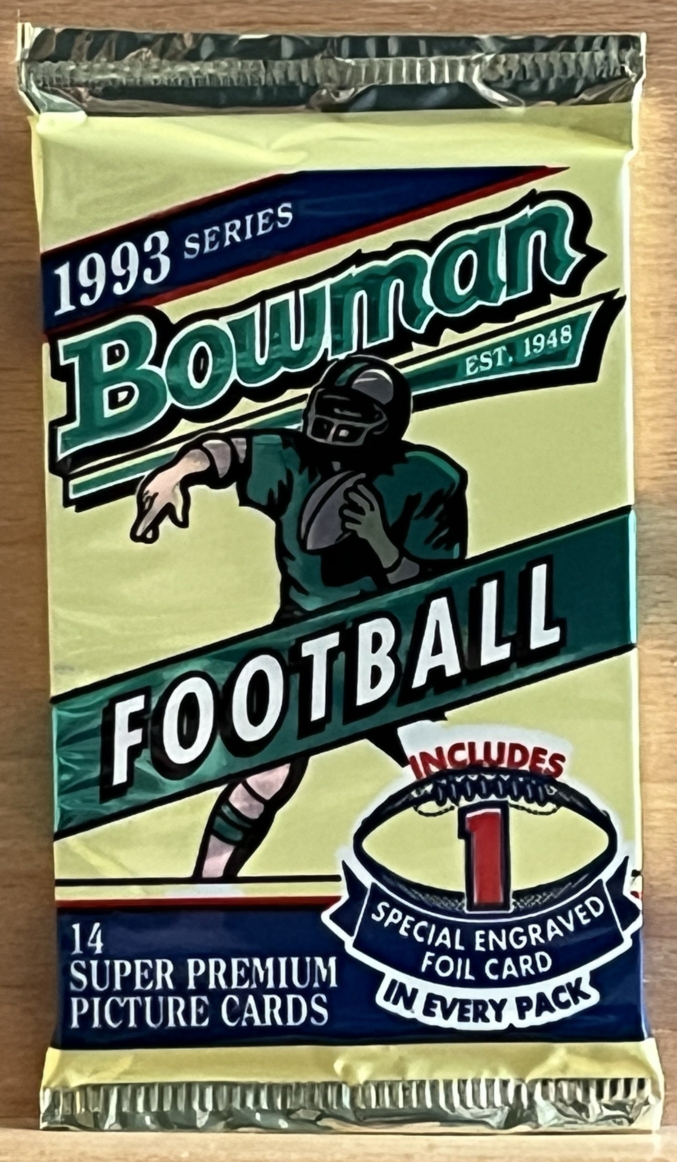 1993 Bowman Vintage Football Card Retail Box Wax Pack: Vintage Valuable Football NFL Trading & Sports Cards, Old Sports Cards Sold On Line, Auction Lots Sold On Line, Super Bowl and Hall of Fame Players, Dallas Cowboys, Buffalo Bills, Steelers, 49ers, Joe