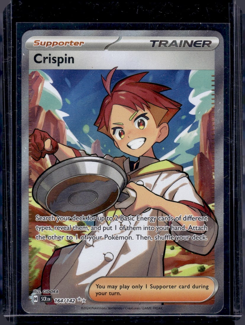 2024 Pokemon Stellar Crown Crispin Full Art #164: Pokemon Trading Card Game Cards, Charizard, Pikachu, Mewto, EX, Referse Holo, Holo Rare Cards, Secret Rare Cards, Full Art Cards, Evee, 3 Stars Ultra Rare Cards, Double Rare, Illustration Rare, Specia