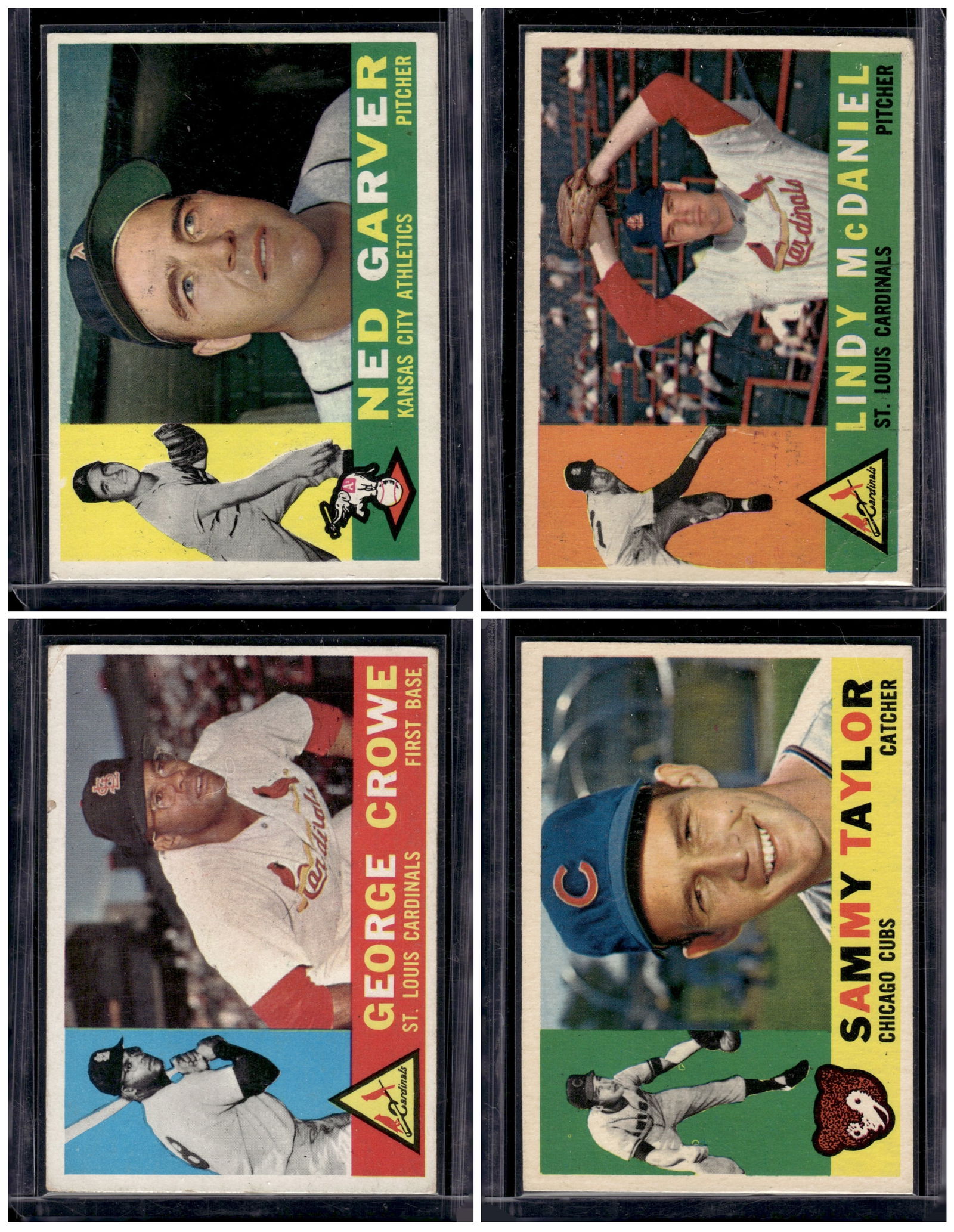 Lot of 4 1960 Topps Vintage Baseball Cards. All Different, See Pics for Condition (1 of 2)