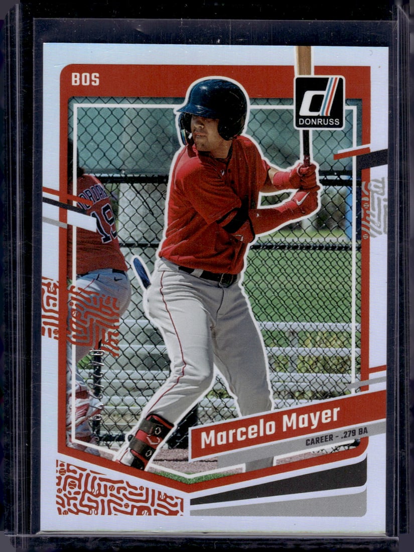 Marcelo Mayer Stat Line /279 2023 Panini Donruss #94 Boston Red Sox (1 of 2)