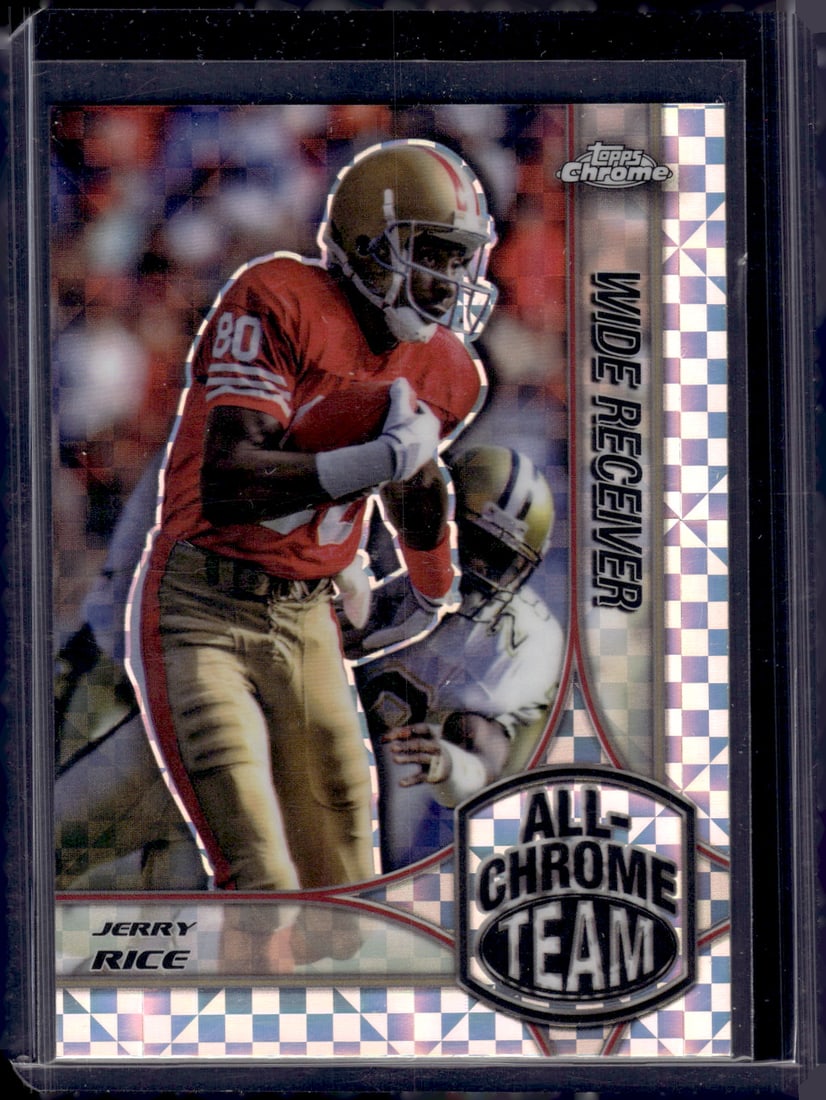Jerry Rice All-Chrome Team Xfractor 2024 Topps Chrome #ACT-4 San Francisco 49ers: Topps Football NFL Trading Sports Cards, Sports Cards for Sale Near Me, Super Bowl & Hall of Fame Player Cards, Resurgence, Composite, SP, SSP, Valuable Auction Memorabilia Lots For Sale On Line
