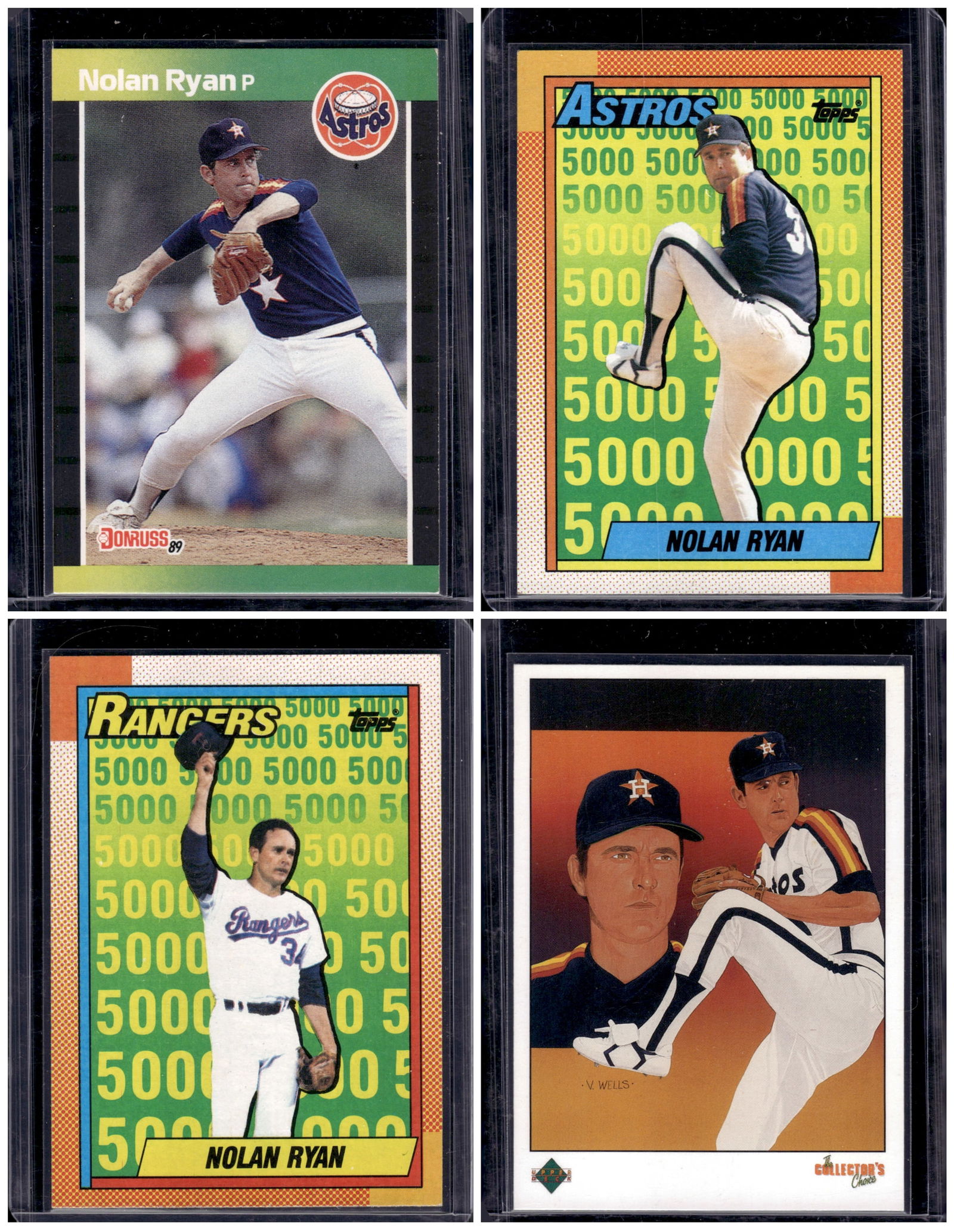 Lot of 4 Nolan Ryan Baseball Cards. Late 1980s & Early 1990s See Pictures (1 of 1)