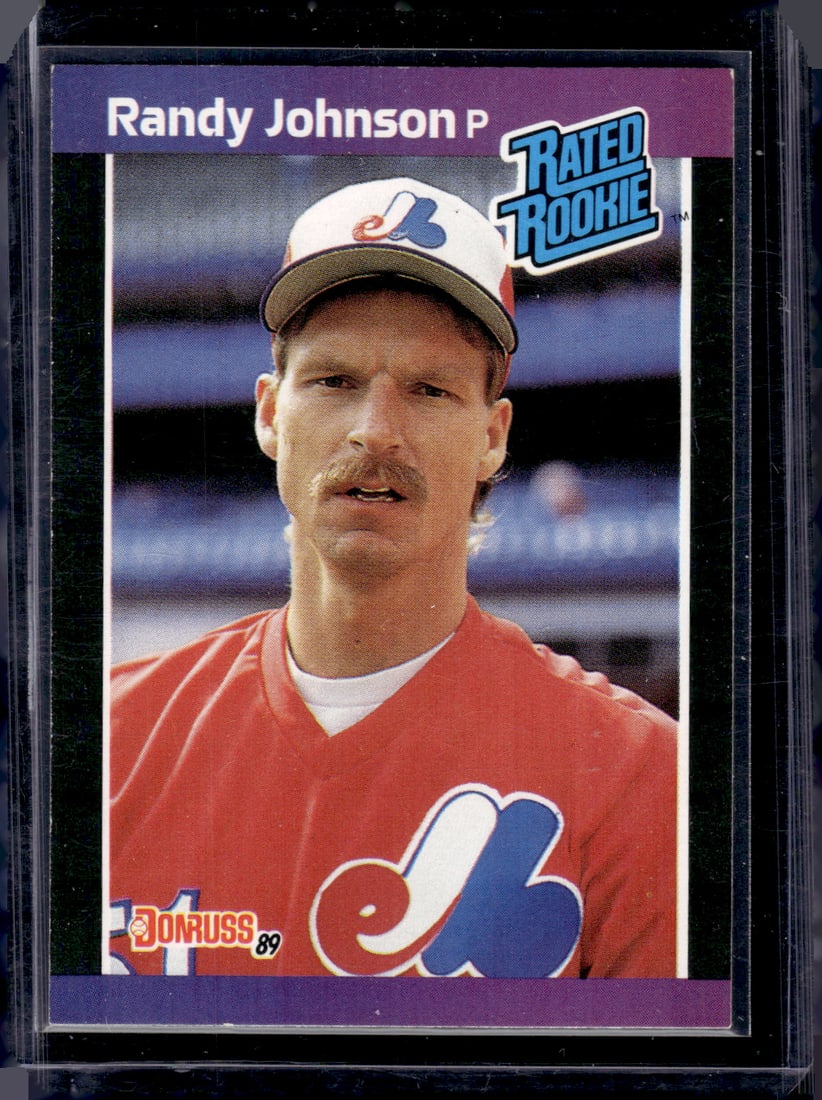 Randy Johnson Rookie Card 1989 Donruss #42 Montreal Expos Baseball Card (1 of 2)