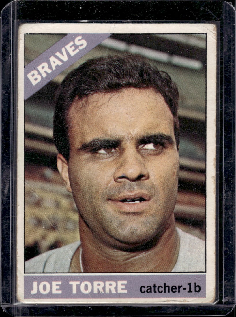 Joe Torre 1966 Topps #130 (Crease see Pictures) Vintage Baseball Card (1 of 2)