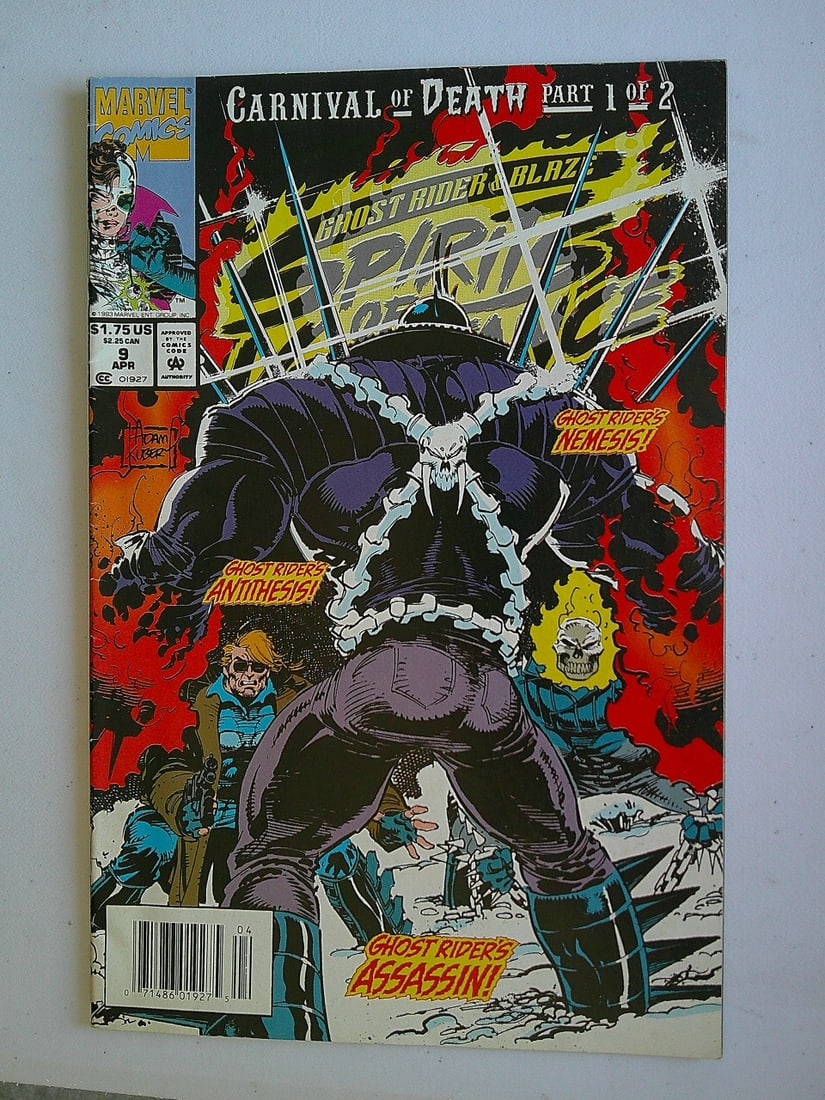 Carnival of Death Part 1 of 2 Vintage Marvel Comic Book: 1993 #9, Ghost Rider & Blaze (1 of 4)