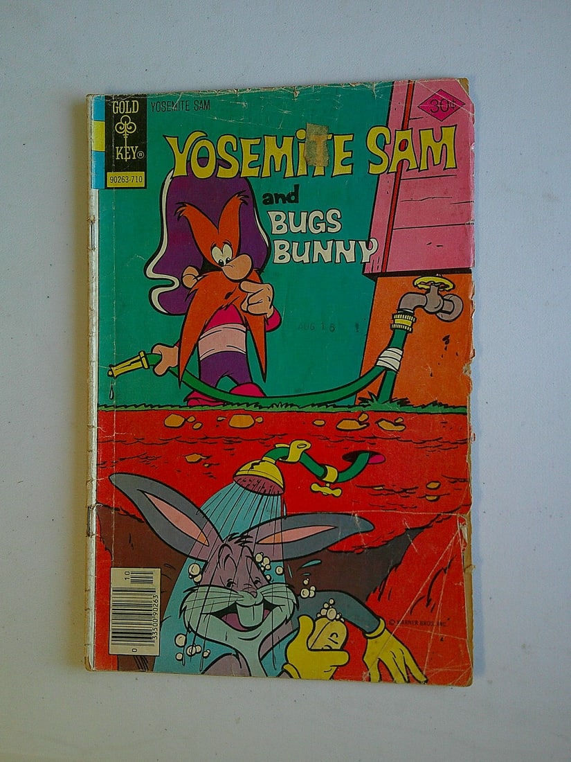 Yosemite Sam & Bugs Bunny Vintage Gold Key Comic Book: 1977 #46 Faded Date Stamp on Front (1 of 8)