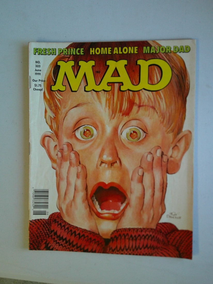 Mad Magazine Vintage Comic Magazine: 1991 #303 Macauly Caulkin, Fresh Prince, Home Alone (1 of 4)