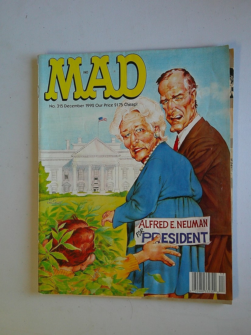 Mad Magazine Vintage Comic Magazine: 1992 #315 President George Bush & 1st Lady Barbara Bush (1 of 6)