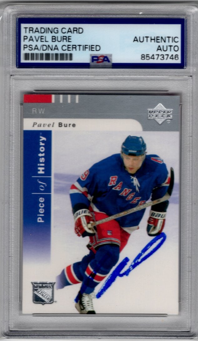 Pavel Bure PSA Authentic Auto 2002 Upper Deck #60 New York Rangers, Canucks (1 of 2)