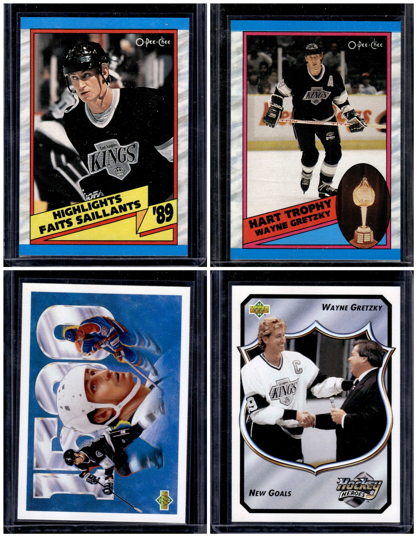 Lot of 4 Wayne Gretzky NHL Hockey Cards. Late 1980s & Early 1990s (1 of 1)