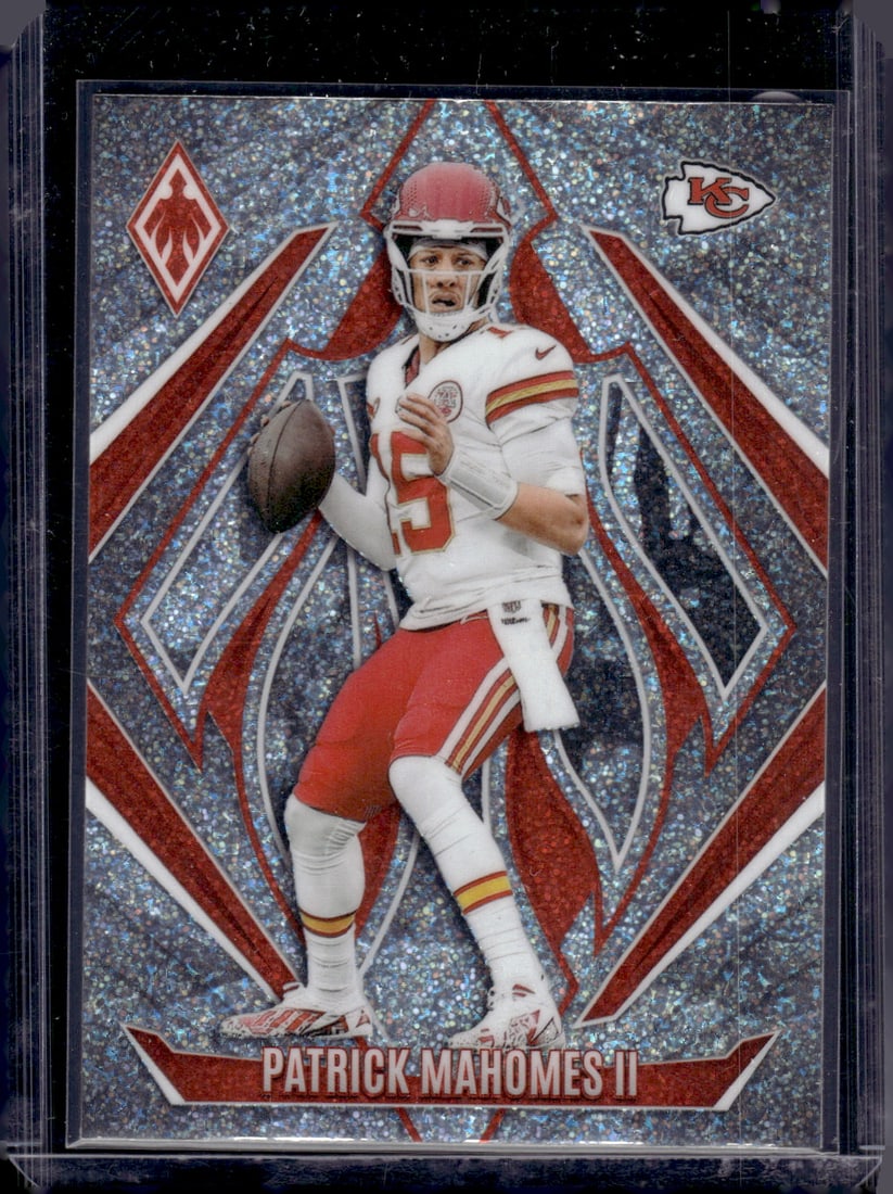 Patrick Mahomes International Sparkle 2024 Panini Phoenix #116 Kansas City Chiefs: Panini Select, Prizm, Mosaic, Contenders, Zenith, Phoenix, Illusions, Absolute, Rookie NFL Sports Trading Cards, SP, SSP, Cards, Football Cards for Sale Near Me, Superbowl & Hall of Fame Player Cards,