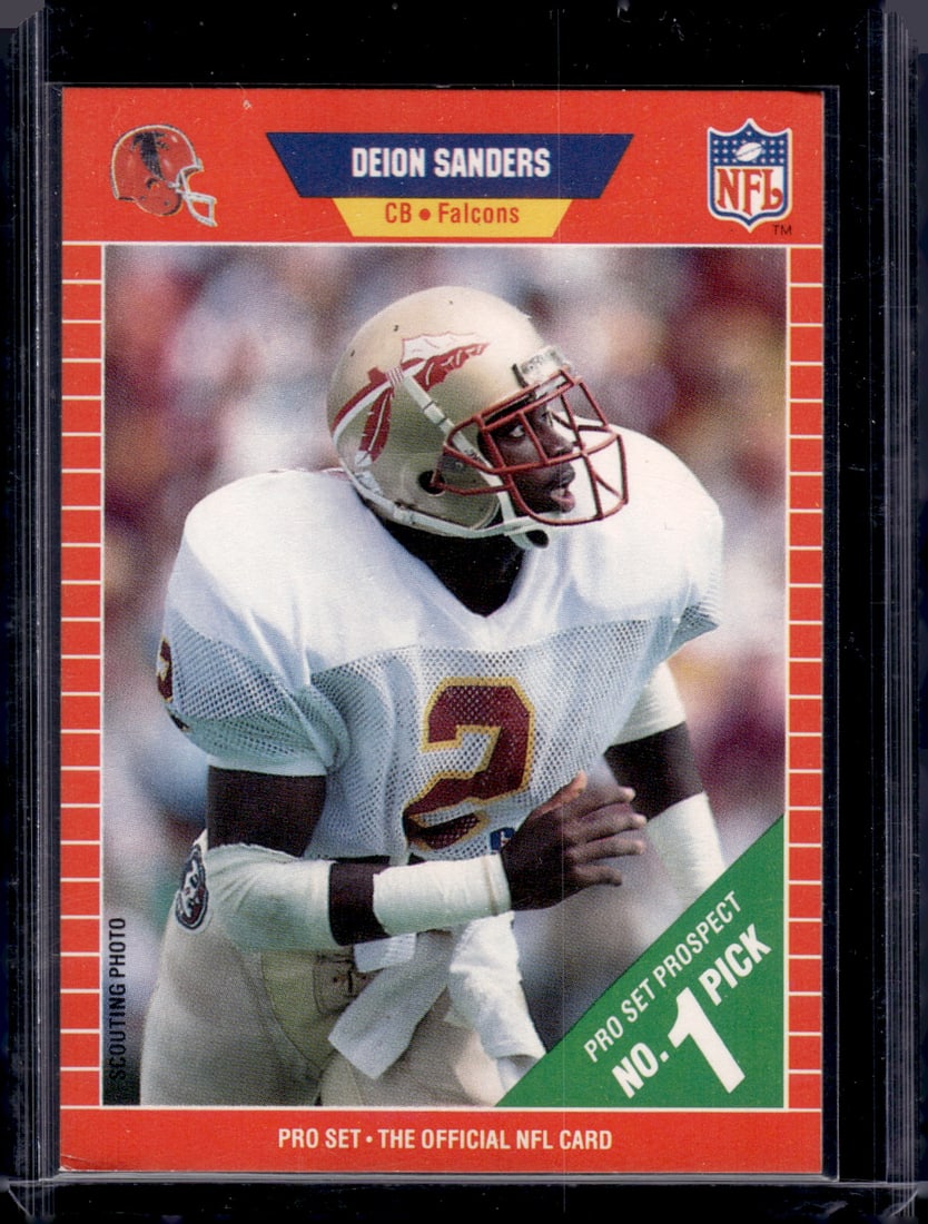 Deion Sanders Rookie Card 1989 Pro Set #486 (Bottom Left Corner has Ding See Pics) (1 of 2)