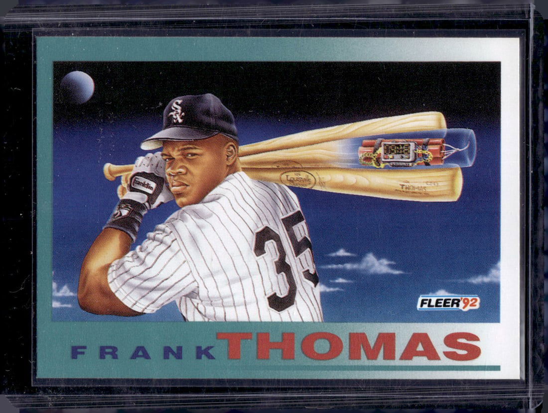 Frank Thomas Pro Vision 1992 Fleer #712 Chicago White Sox (1 of 2)