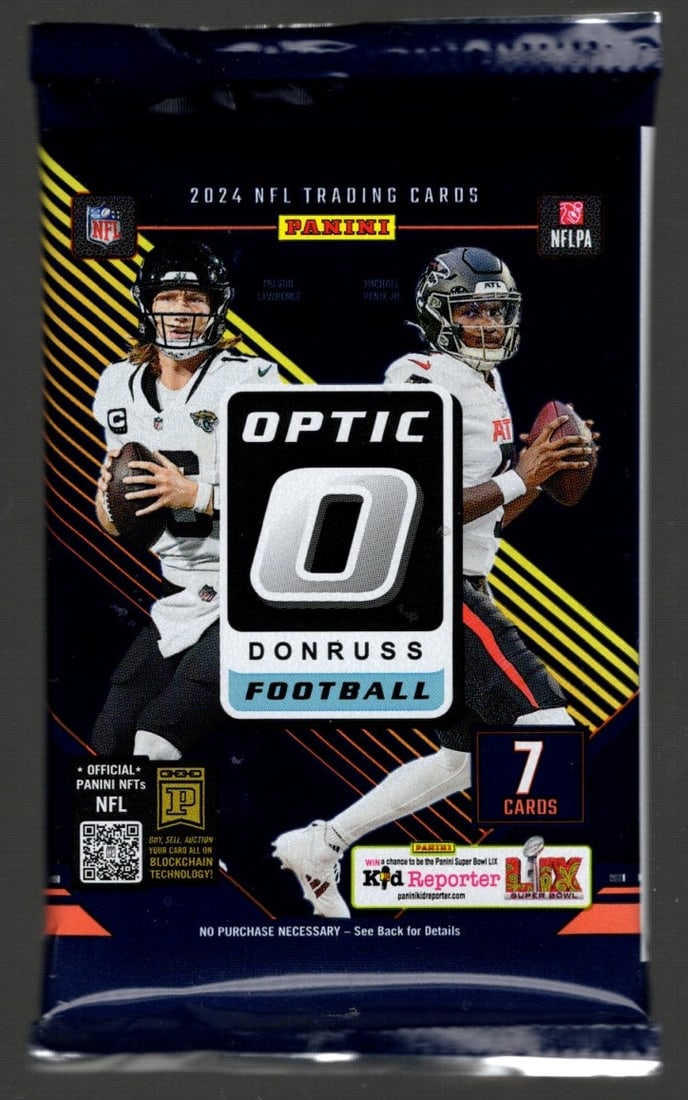 2024-25 Donruss Optic Football MEGA BOX PACK - Downtown, Uptown Inserts, Jayden Daniels Sports Card: Donruss Optic Football NFL Trading & Sports Cards, Rookies In this set are Jayden Daniels, Bo Nix, Michael Penix, Jr, Caleb Williams, Drake Maye, Marvin Harrison, Jr, Uptown SP, Rated Rookie, Downtown