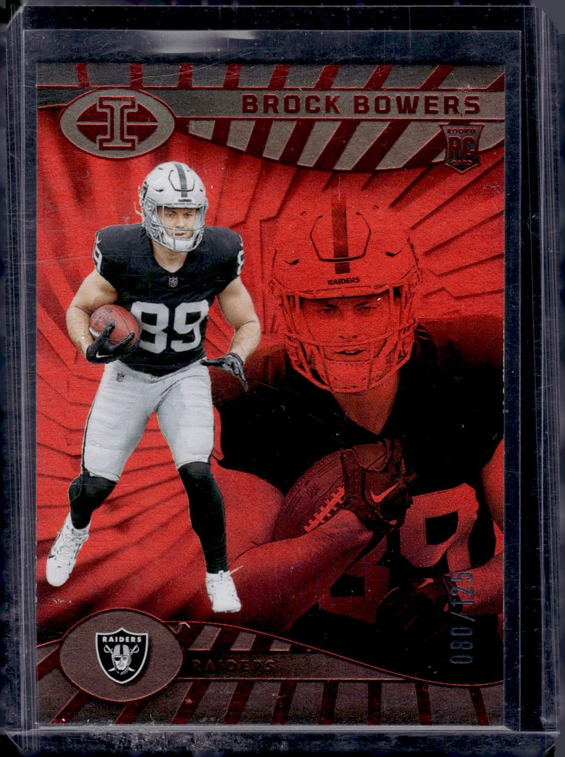 Brock Bowers Rookie Card Ruby Trophy Collection /125 2024 Panini Illusions #47 Raiders: Panini Select, Prizm, Mosaic, Contenders, Zenith, Phoenix, Illusions, Absolute, Rookie NFL Sports Trading Cards, SP, SSP, Cards, Football Cards for Sale Near Me, Superbowl & Hall of Fame Player Cards,