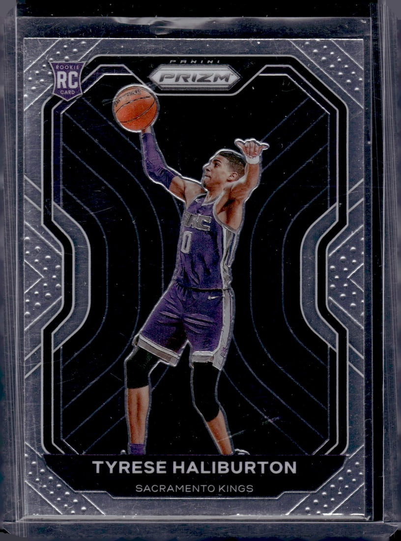 Tyrese Haliburton Rookie Card 2020-21 Panini Prizm #262 Kings, Pacers: Panini Select, Prizm, Mosaic, Contenders, Revolution, Phoenix, NBA Hoops, Rookie NFL Sports Trading Cards, Silver, SP, SSP, Wave Prizms, Numbered Cards, Basketball sports Cards for Sale Near Me, NBA C